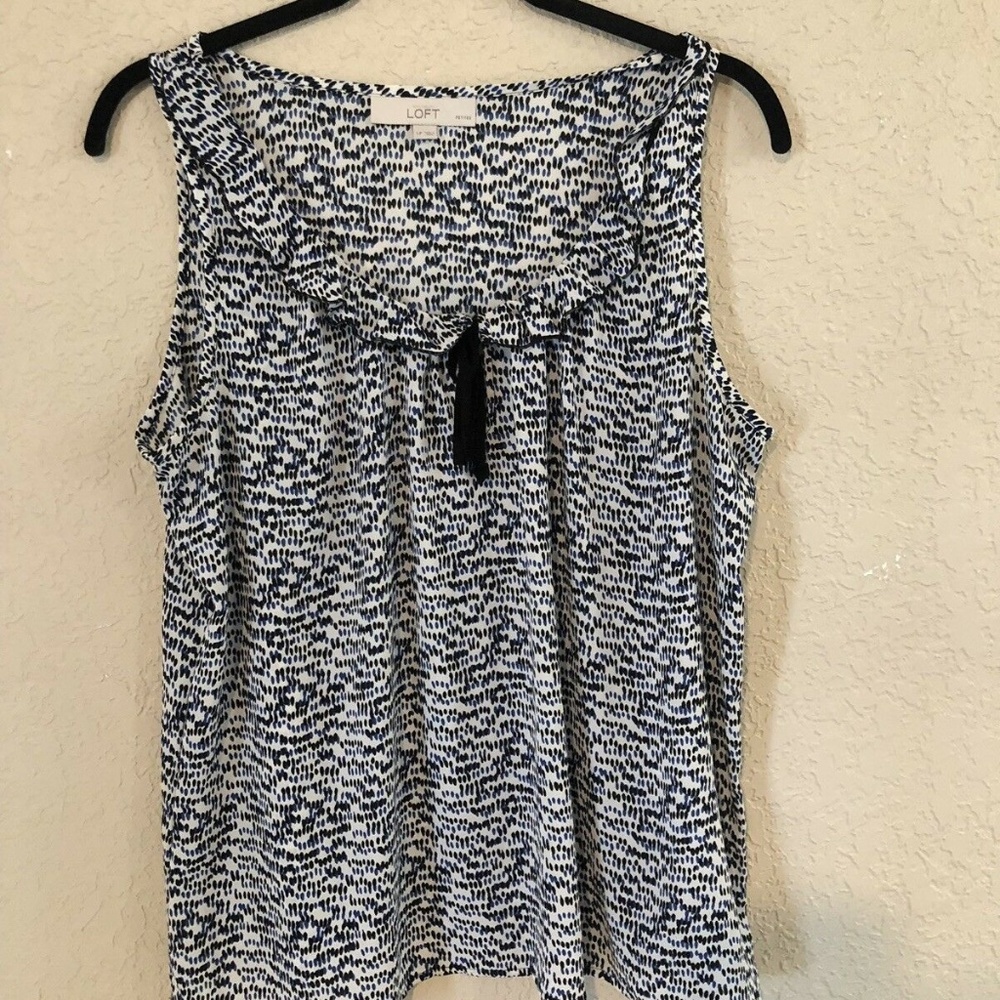 Loft Tank Top Blouse Petite Large